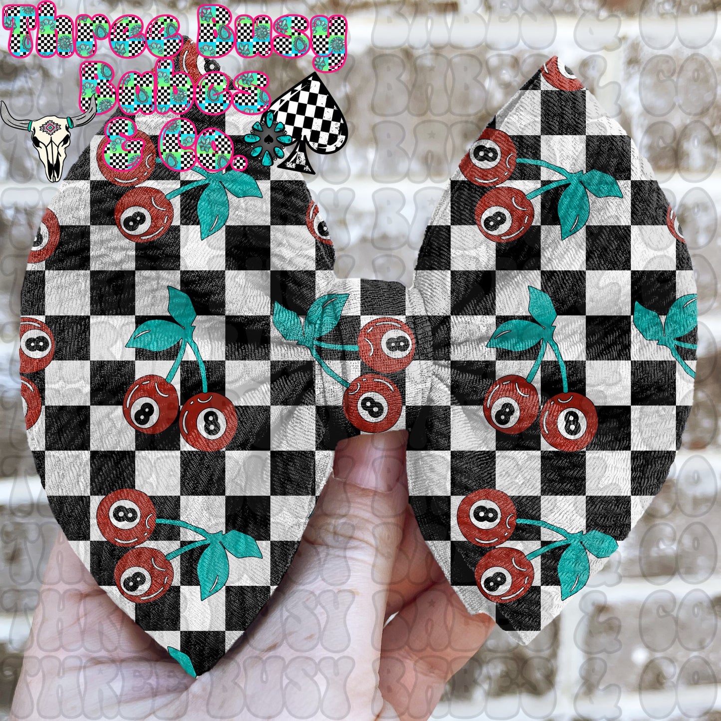 Checkered Cherry 8Ball