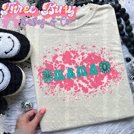 Pink Cowhide Mama
