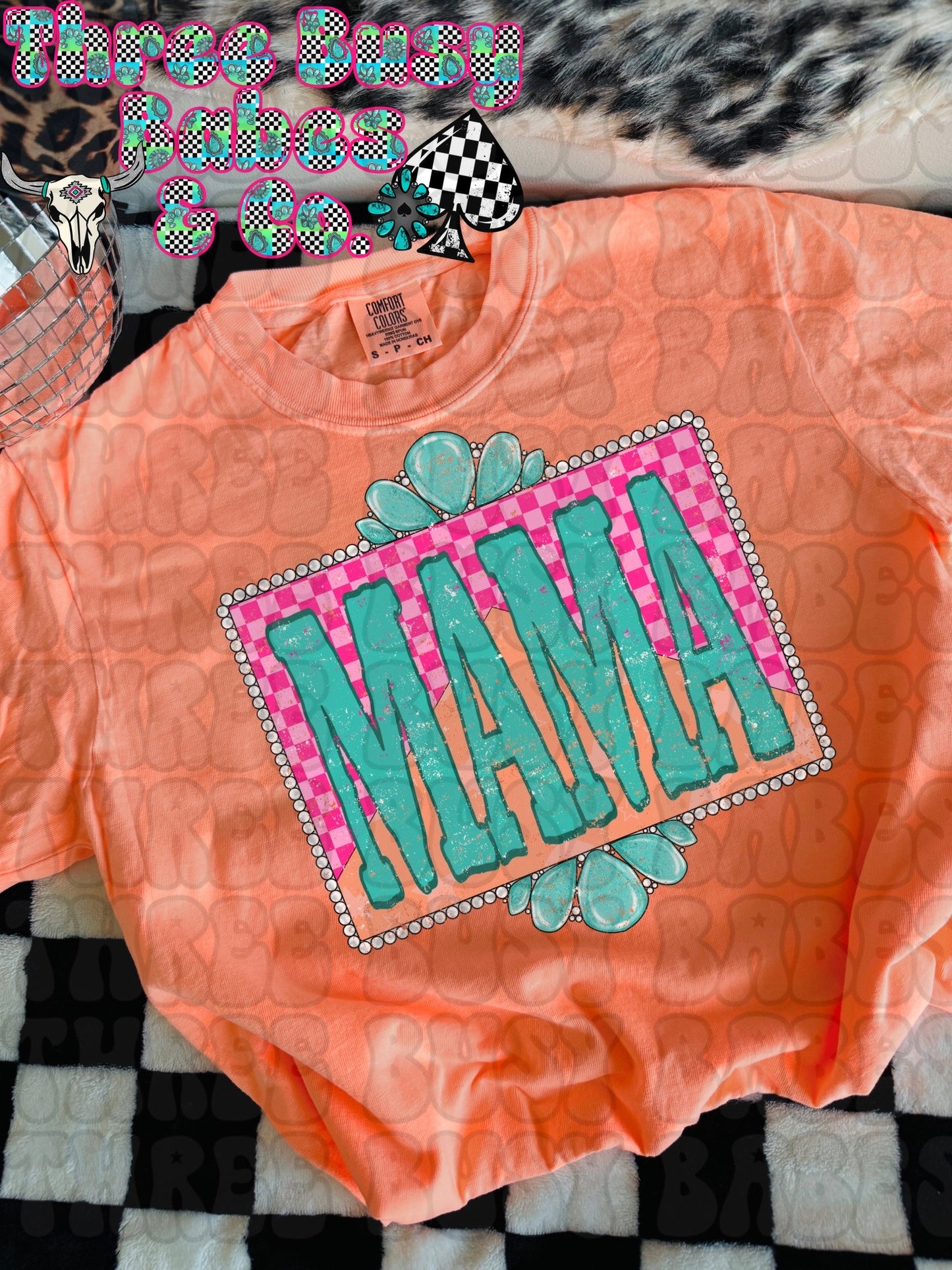 Neon Checkered Mama