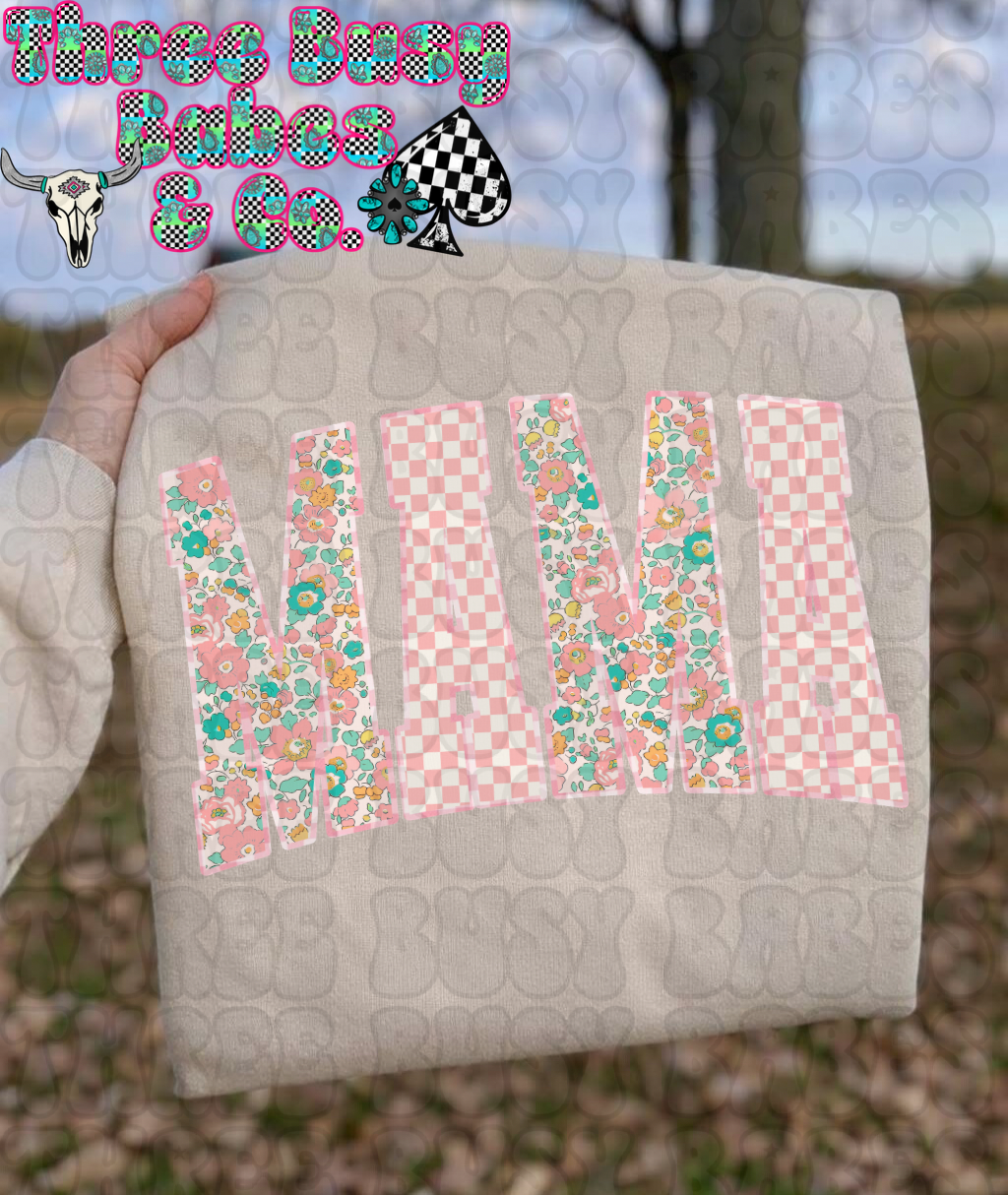 Floral Checkered Mama