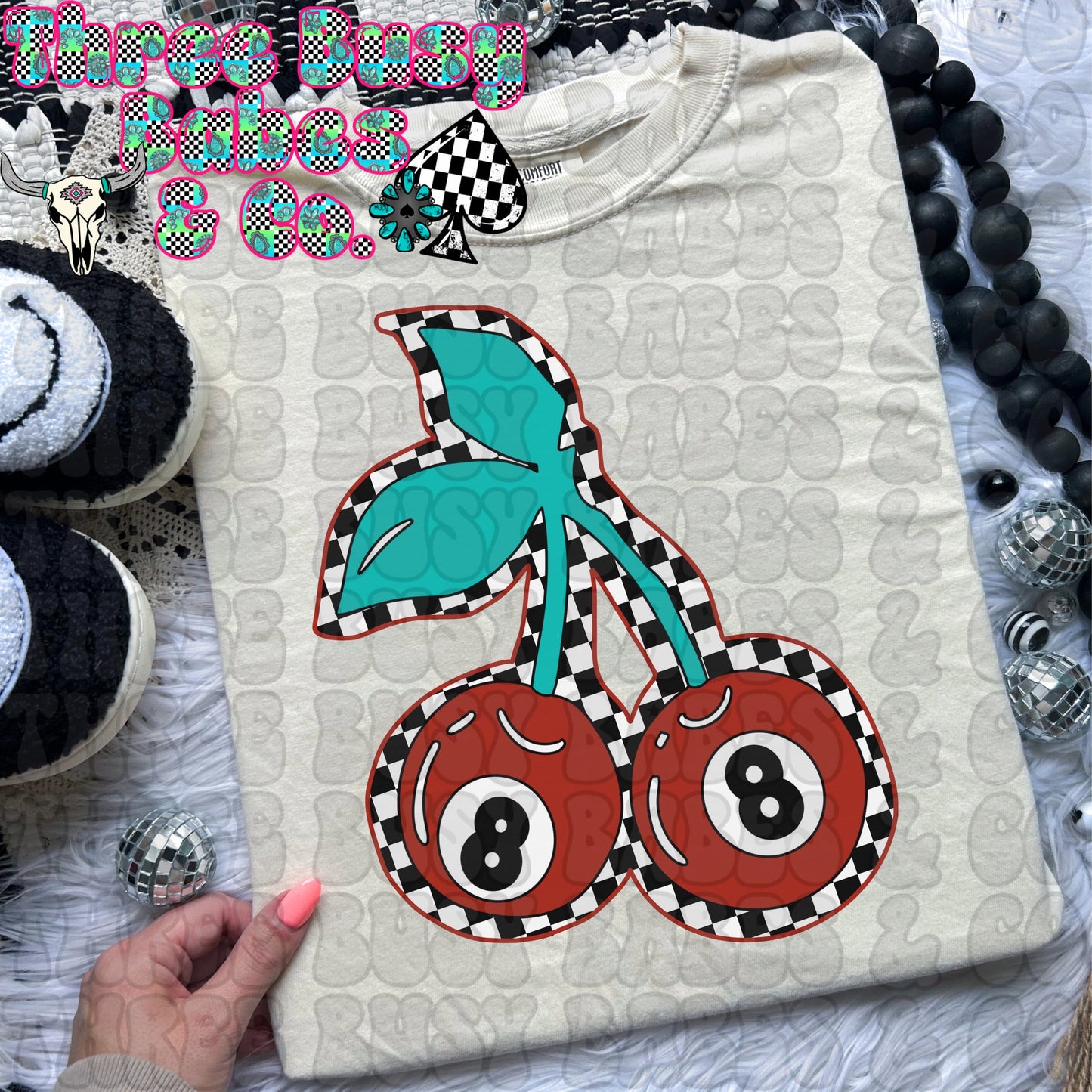 Checkered Cherry 8Ball