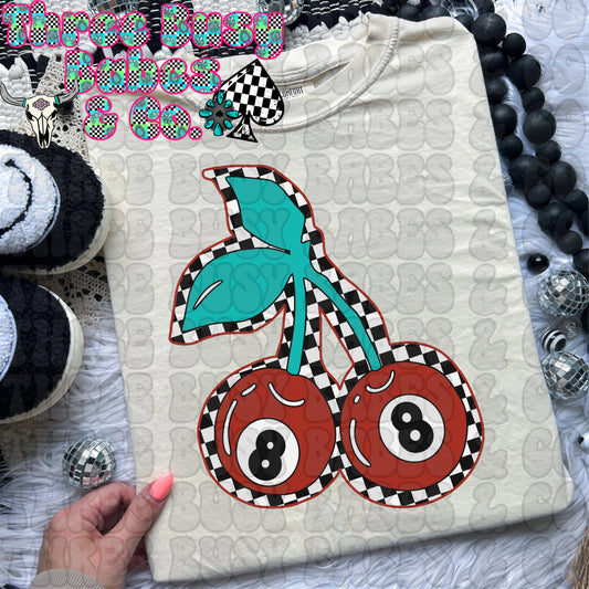 Checkered Cherry 8Ball
