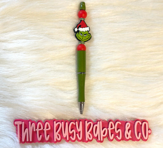 Green Guy Beaded Pen